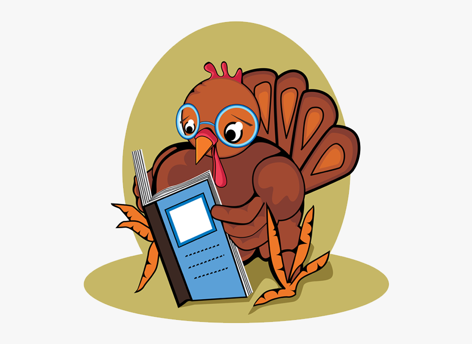 turkey reading a book