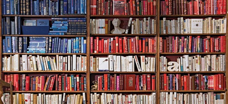 USA flag made out of books