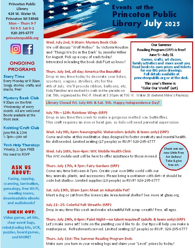 july calendar