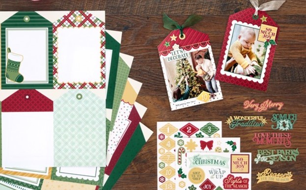 scrapbooking Christmas card supplies