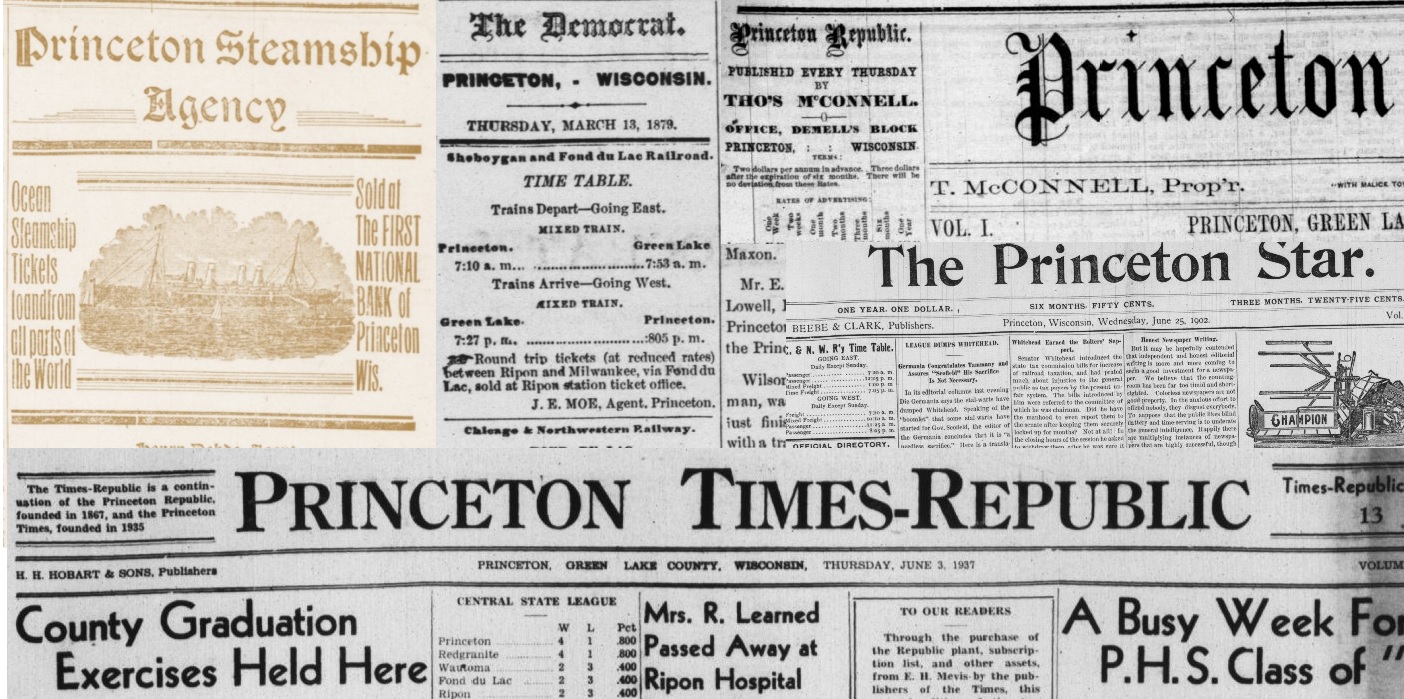 historic newspaper headline collage