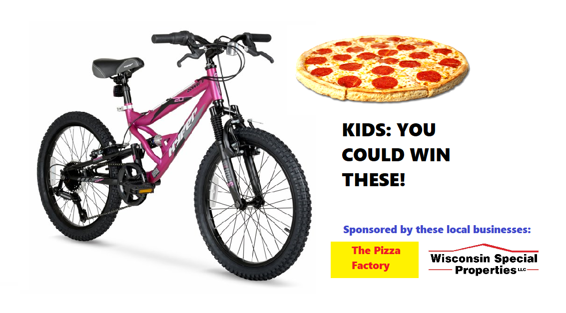 read to ride and pizza banner